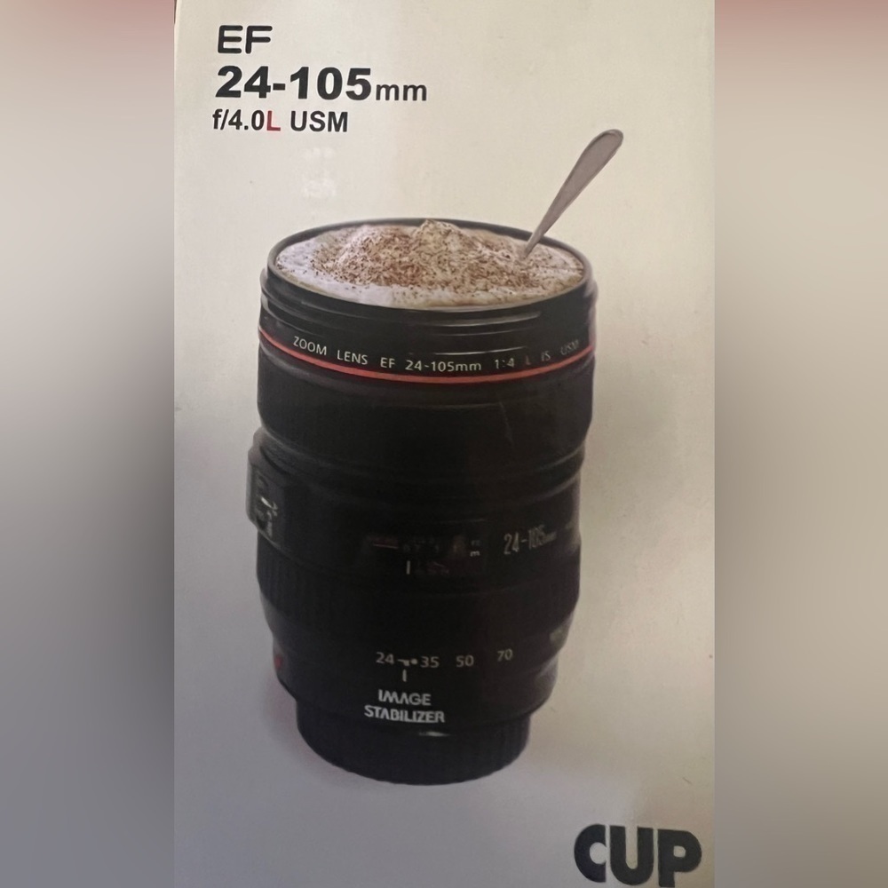 Incidence Camera lens Coffee cup/travel mug new